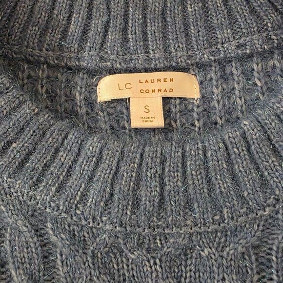 Lauren Conrad Metallic Blue Sweater Sz S - Picture 8 of 8